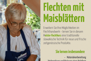 Flechten mit Maiskolben-Hüllblättern